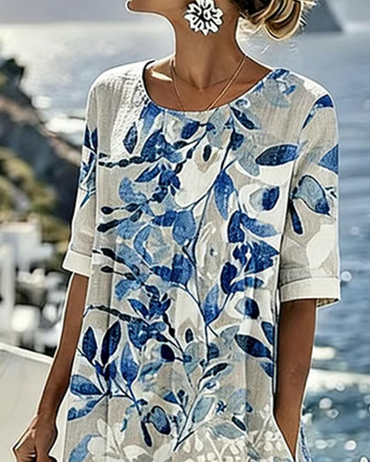 Alba | Loose Floral Midi Dress