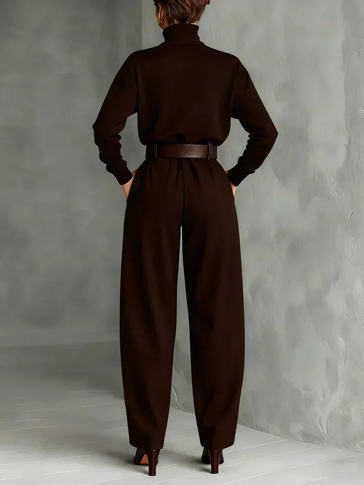 Jessica | Turtleneck Top and Straight Pants Set