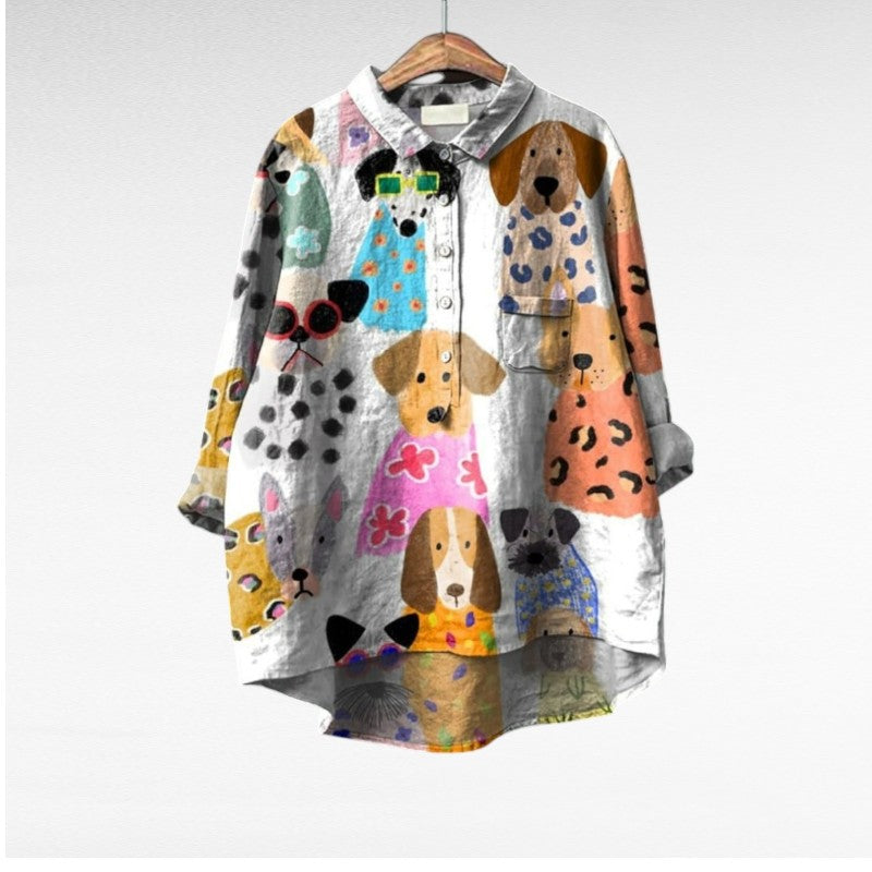 Cassidy | Playful Animal Print Blouse