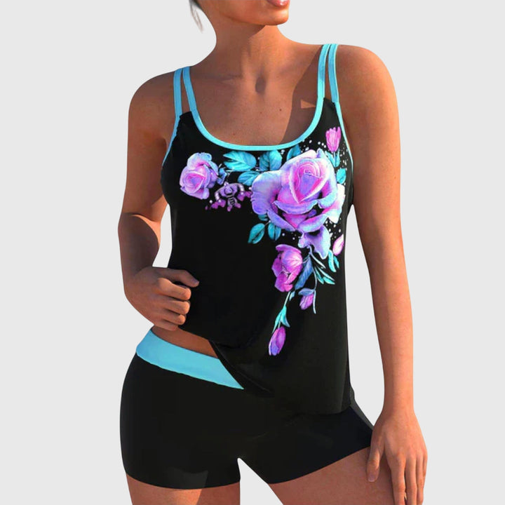 Flor | Floral Tankini with Shorts