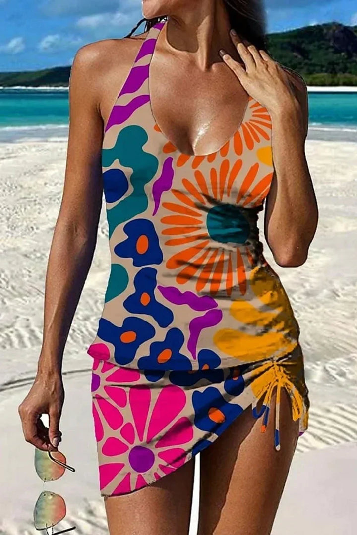 Fiesta | Graphic Floral Tankini with Shorts