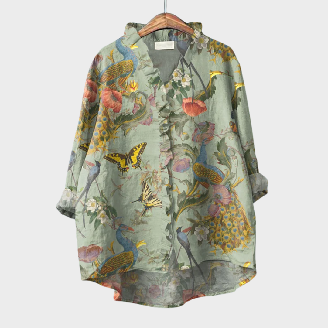 Peyton | Nature Print Blouse