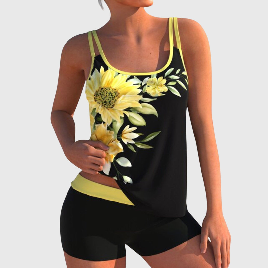 Flor | Floral Tankini with Shorts