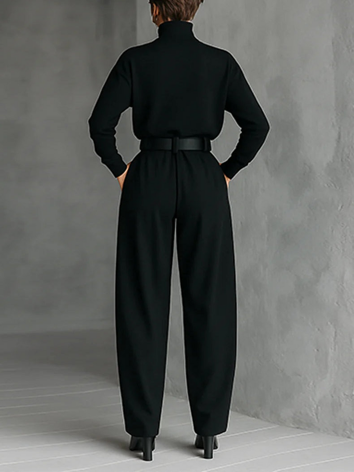 Jessica | Turtleneck Top and Straight Pants Set