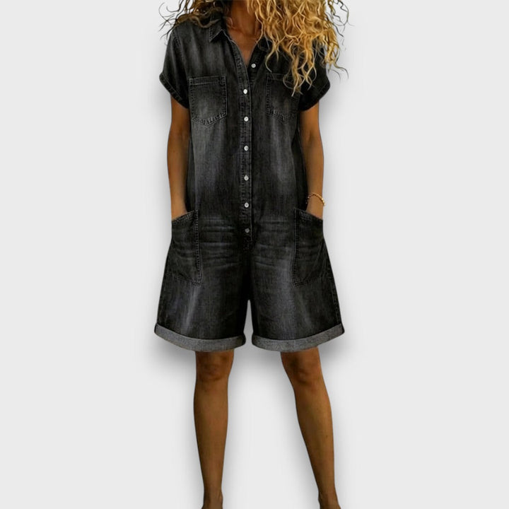 Saylor | Vintage short Cotton Denim | Look Overalls